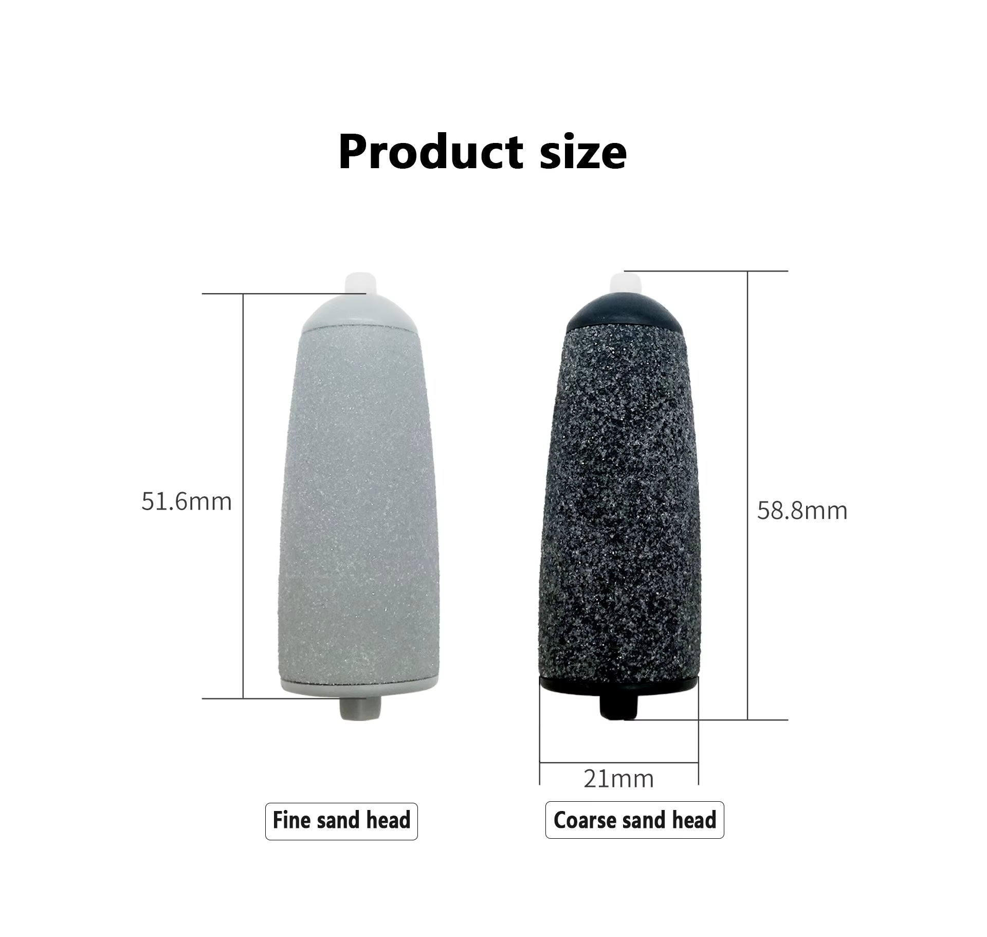 8Pcs Dull Polish Foot Care Tool Heads Hard Skin Remover Refills Replacement Rollers for Heel File Feet Care Tool
