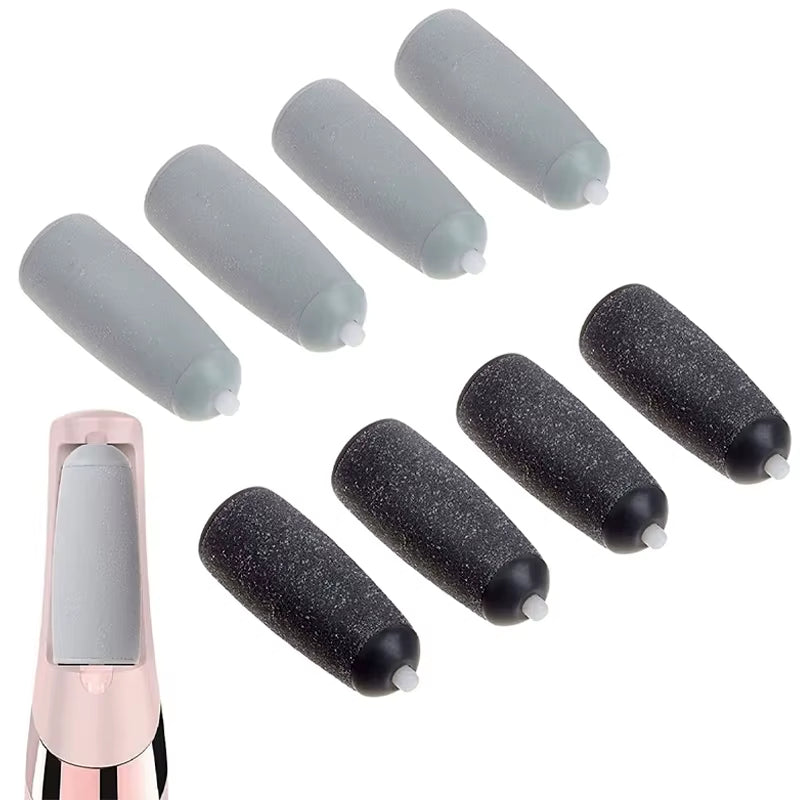 8Pcs Dull Polish Foot Care Tool Heads Hard Skin Remover Refills Replacement Rollers for Heel File Feet Care Tool
